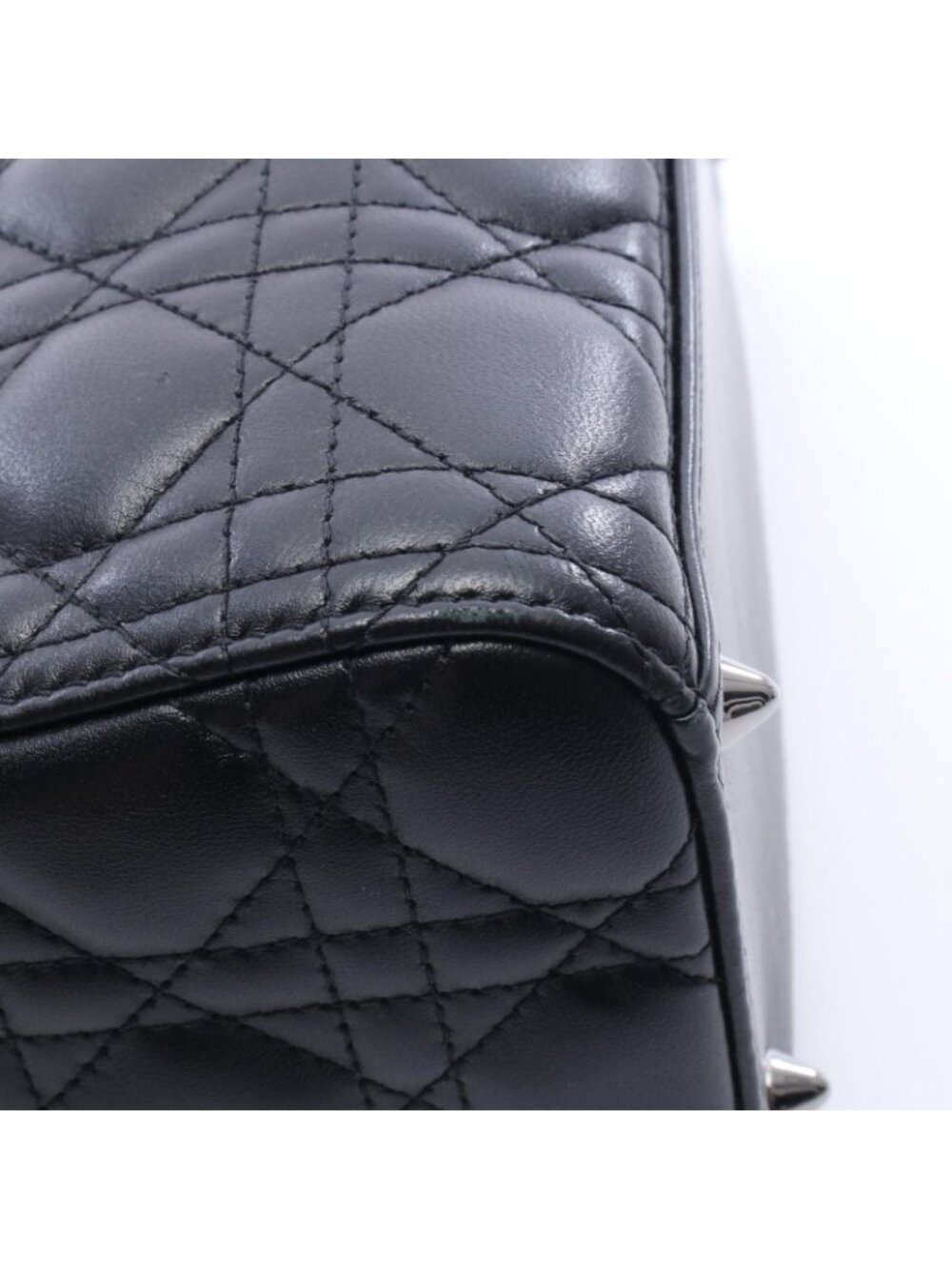 Dior Handbag Lady Dior Cannage 2-Way Black Leather - Picture 5 of 7